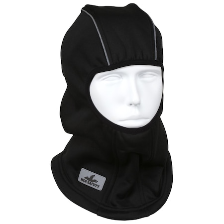 Mcr Safety Garments, Black Balaclava, Poly Flce, Enhanced Vis BLCVB